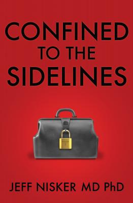 A red book cover with a doctor's bag that is padlocked. 